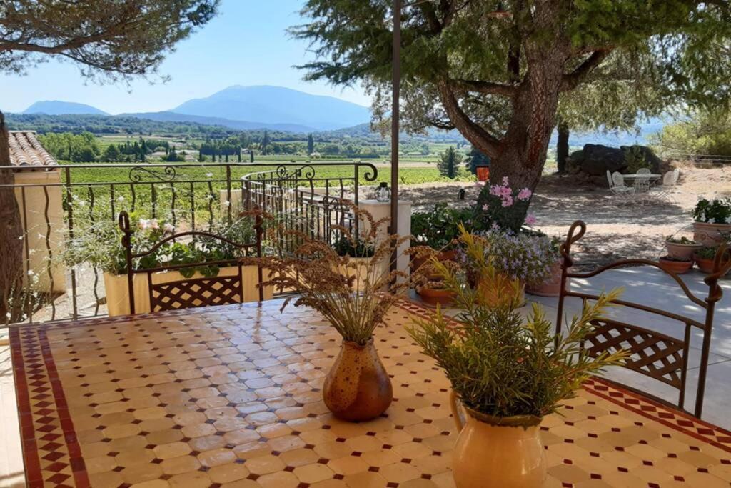 Le Clos Des Pins, Vue Mont Ventoux Roaix Bagian luar foto